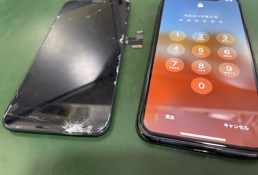 iPhone11Proの画面修理受付：岡山市中区からご来店