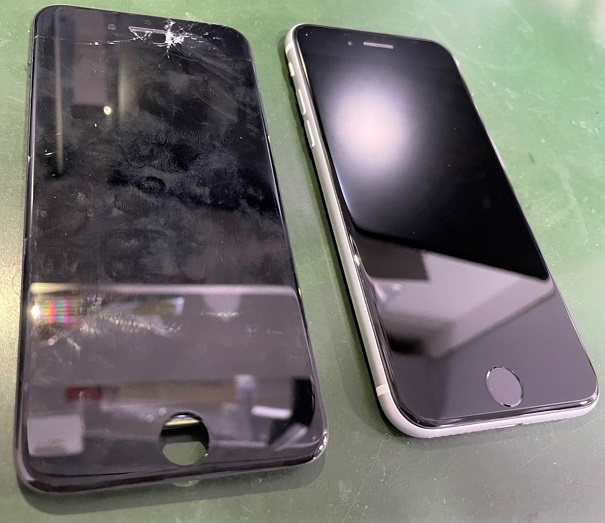 iPhoneSE第2世代画面割れ修理：岡山市にお住まいのお客様