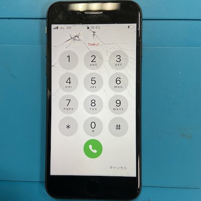 iPhoneSE2の画面割れ修理しました！