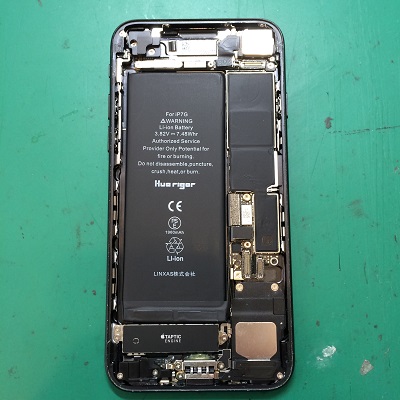 iPhone7バッテリー交換後