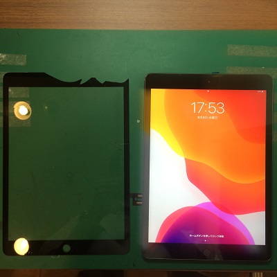 iPad(第7世代)画面交換後
