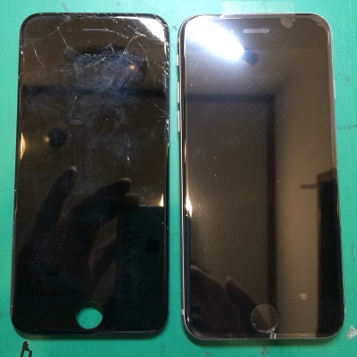 iPhone8液晶パネル交換後