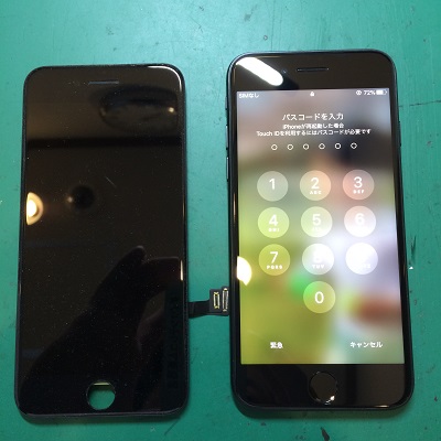 iPhoneSE(第二世代)液晶画面交換後