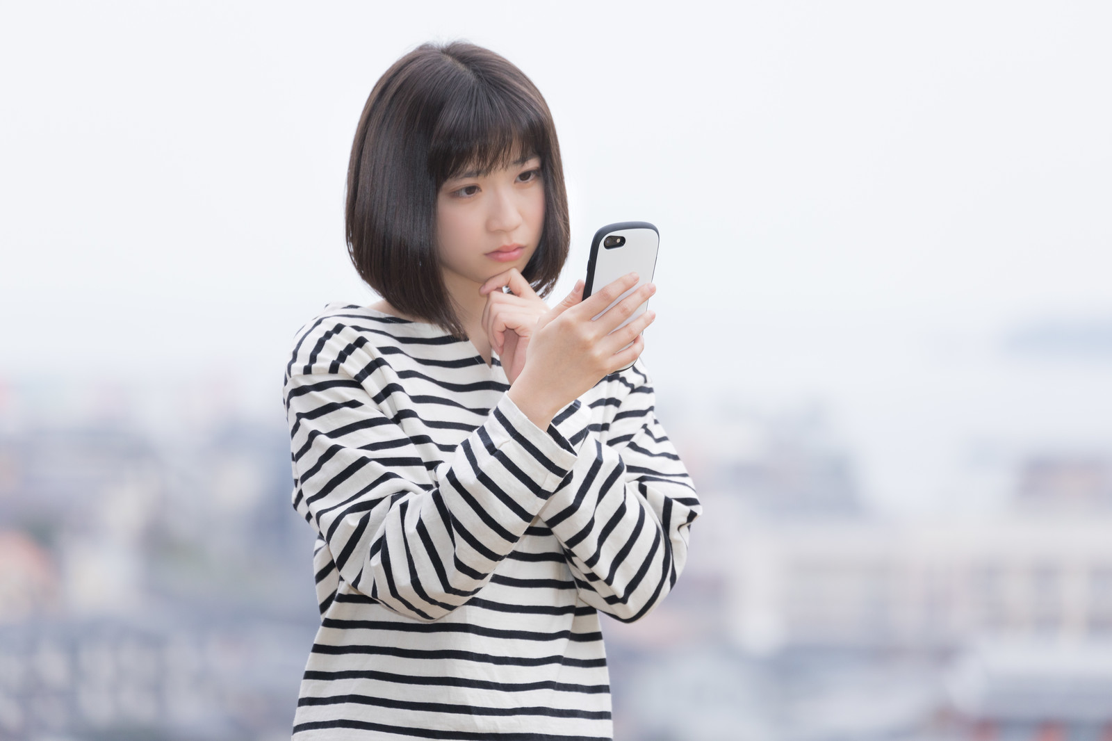 圏外病に悩む女性
