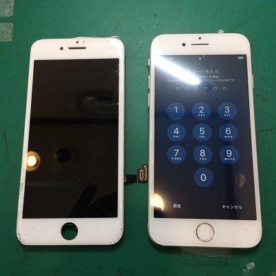 iPhone7ガラス割れ