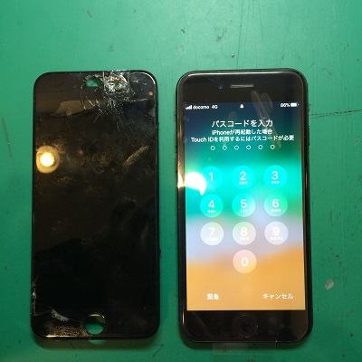 iPhone7パネル交換後