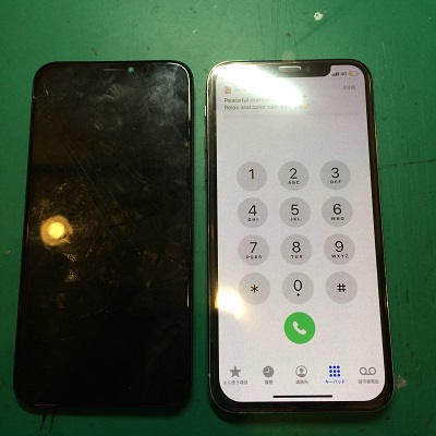 iPhoneXS液晶パネル交換後