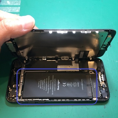 iPhone7バッテリー交換後