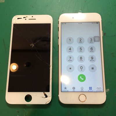 iPhone7の液晶パネル交換後