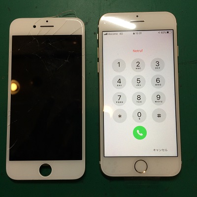 iPhone7液晶パネル交換後