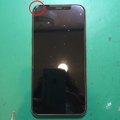 iPhoneXSガラス割れ