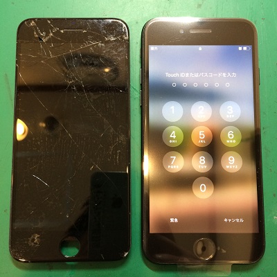 iPhone7液晶交換後