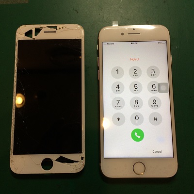 iPhone8液晶パネル交換後
