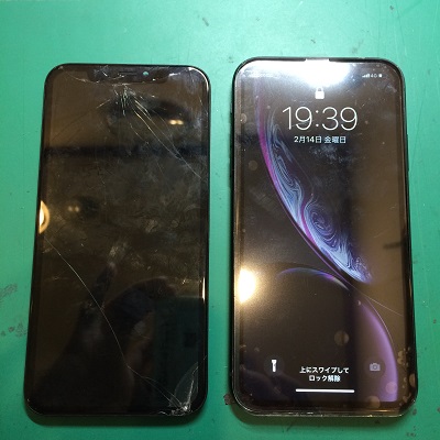 iPhoneXR液晶パネル交換後