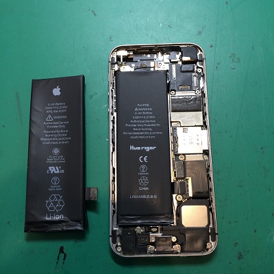 iPhoneSEバッテリー交換後