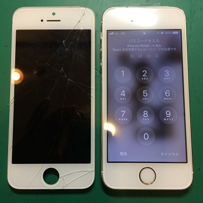 iPhone5sの液晶交換