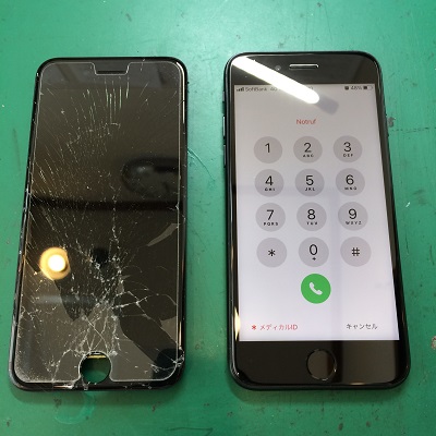 iPhoneSE(第二世代)液晶パネル交換後