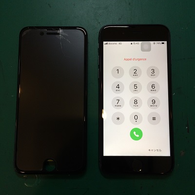 iPhone8画面交換後