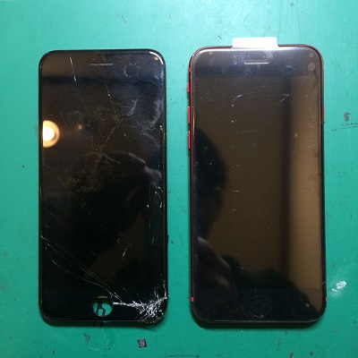 iPhone8パネル交換後