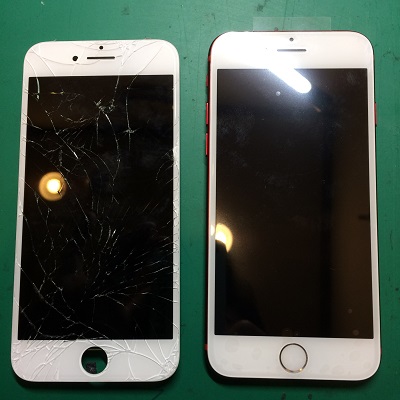 iPhone7液晶不良パネル交換後