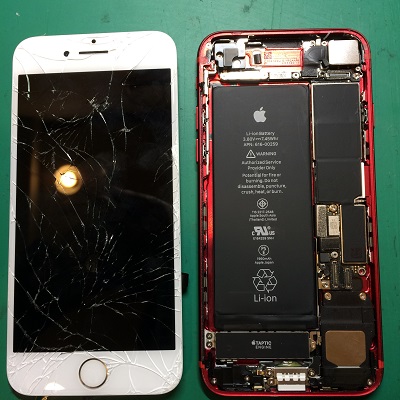 iPhone7パネル取り外した状態