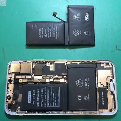 iPhoneXバッテリー交換後