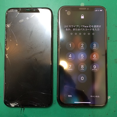 iPhoneXS液晶パネル交換後