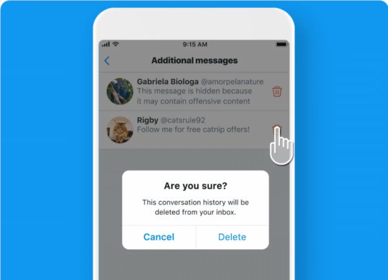 twitter DM 画面