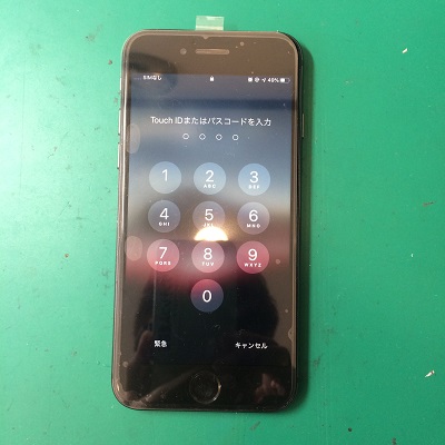iPhone8水没復旧後