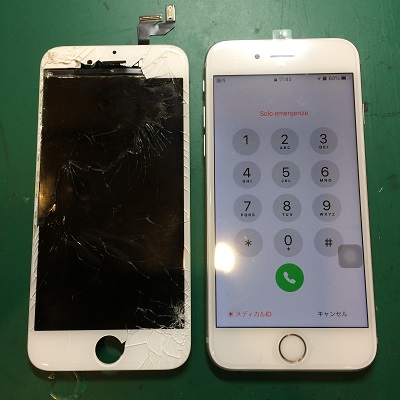 iPhone6s液晶パネル交換後
