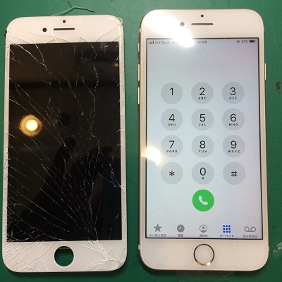 iPhone7液晶パネル交換後