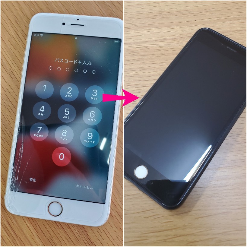 画面割れiPhone画像